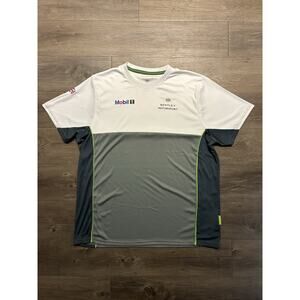 Bentley Motorsport Mobil 1 Men’s Performance Shirt Gray White Size 2XL Racing
